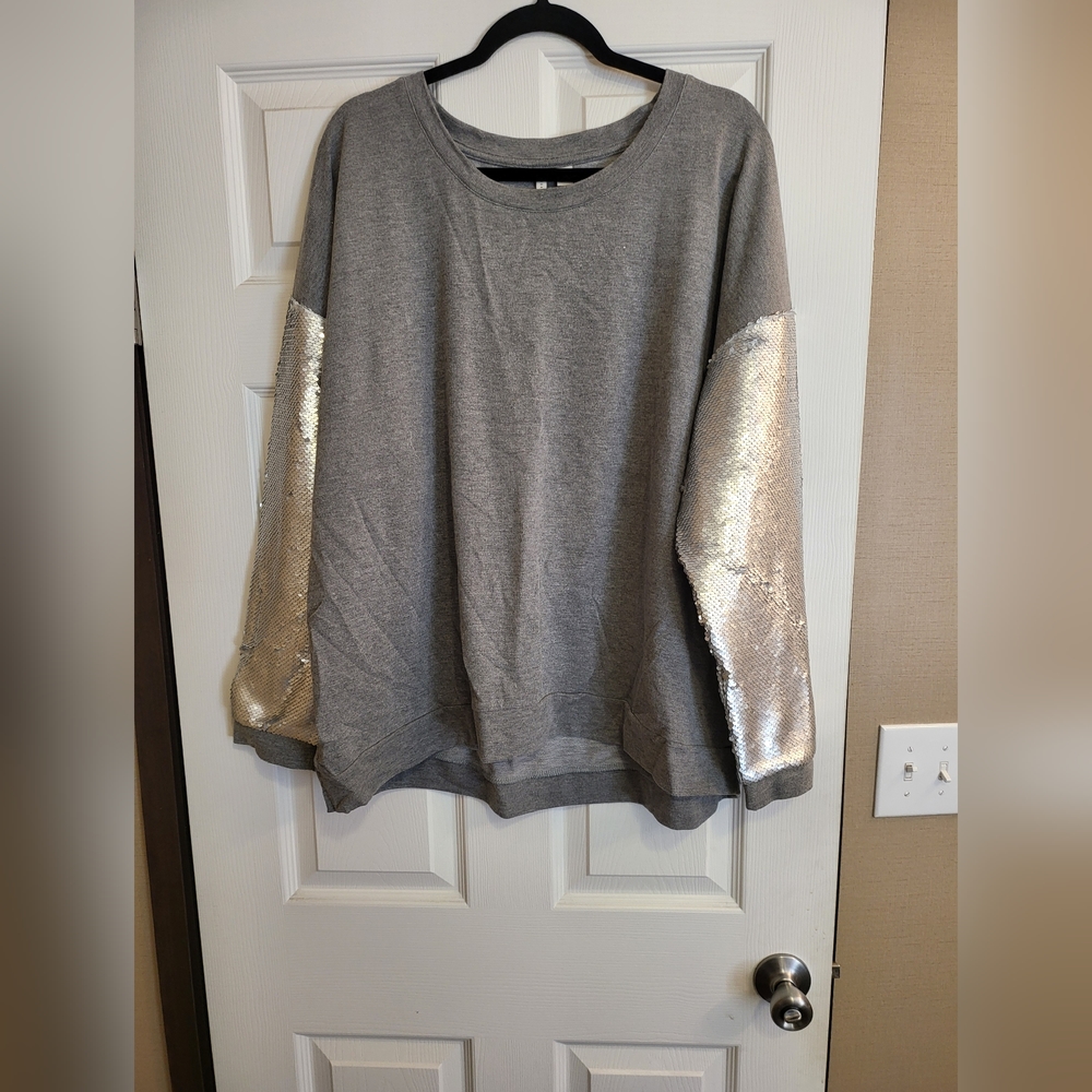 Est. 1946 sweat shirt with sequin sleeves size 18/20